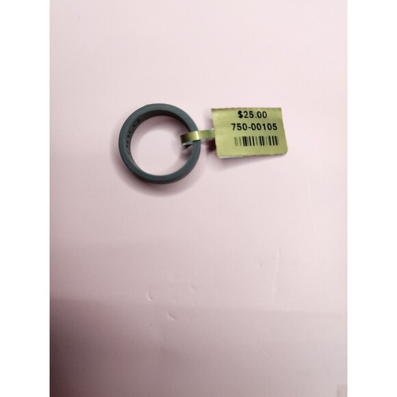 Qalo Women Gray Charcoal Size 5 Heather Silicone Band Ring Leaf Design Athletic - Picture 2 of 6